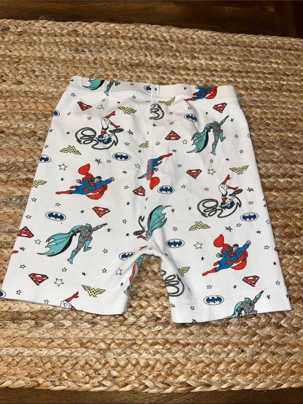 Hanna Andersson pajama set size 6-7  shorts . Justice League  super Heros